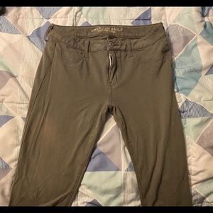 American Eagle Green Super Stretch Jegging